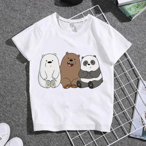Hot Kawaii Q Cartoon Cute Bear family matching clothes Childrens T-shirt Graphic Tops Female Tee Summer Women T-shirts