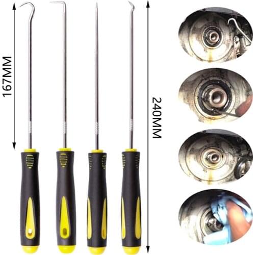 4Pcs/set Car Auto Vehicle Oil Seal Screwdrivers Set Car O-Ring Seal Gasket Puller Remover Pick Hooks Tools Car Remover Tools Kit