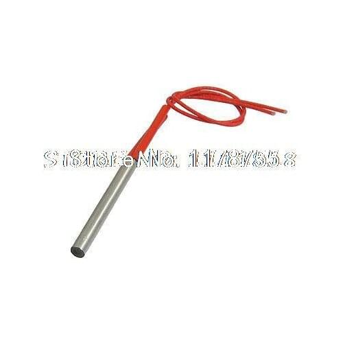 Mold Heating Element Cartridge Heater 10.2" Red Wire 250V 220W 8mm x 70mm