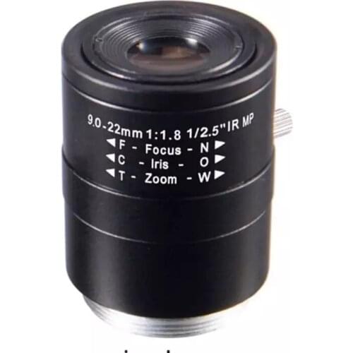 5MP CS Mount 9-22mm lens F1.8 1/2.5" manual-iris Version lens for Security Market IP CCTV camera