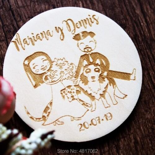 Couple With Dog Save The Date Magnet, Cute Pug Save The Date, Dog Lovers Wedding Invitation, Unique Save The Date,Wedding Favor