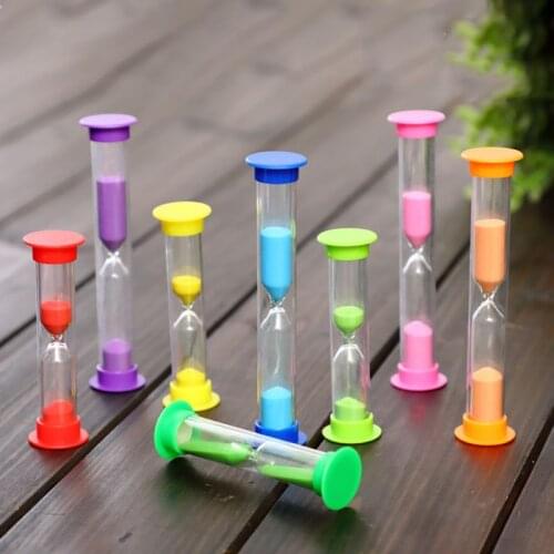 1/2/3 minutes Colorful Hourglass Sandglass Sand Clock Timers Sand Timer Sandglass Desk Decor Toys Gifts Random Color