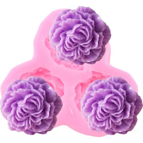 Peony Flower Silicone Molds Wedding Cupcake Topper Fondant Cake Decorating Tools Soap Resin Clay Candy Chocolate Gumpaste Moulds