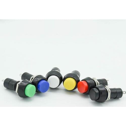 6pcs/lot 12mm Plastic Push Button Switch Self-locking / Momentary Switchs 3A 150V PBS-11A PBS-11B 2PIN