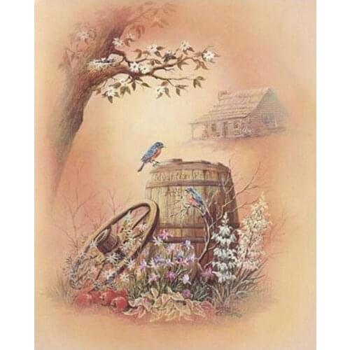 Full Square Round Diamond painting 5D Sparrow landscape mosaic Diamond Embroidery rhinestones scenery diamond pictures art