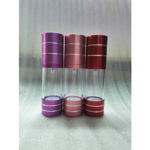 30ml purple/red/pink airless bottle for serum/lotion/emulsion/foundation cosmetic packing plastic bottle
