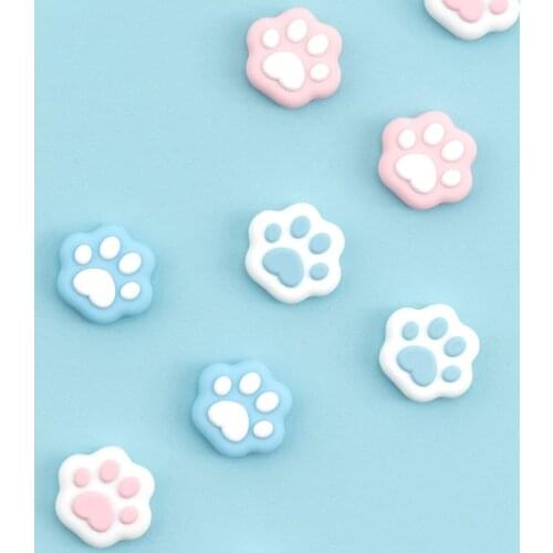 Pink Blue Cat Paw Thumb Stick Grip Cap Joystick Protective Cover for Nintend Switch NS Lite Joy-con Controller Thumbstick Case