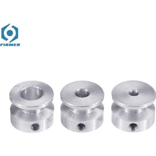 20mm Aluminum Alloy Single Groove Pulley 4/5/6/8/10mm Fixed Bore Pulley Wheel for Motor Shaft 6mm Belt