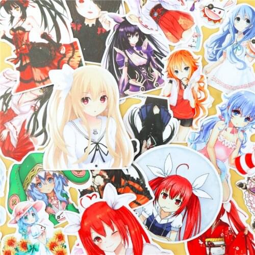 Stickers 23PCS Japanese Cute anime girl team hand account stickers refrigerator suitcase skateboard mobile phone stickers diy