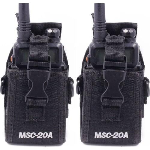 2PCS MSC-20A Nylon Multi-Function Pouch Bag Holster Carry Case for Walkie Talkie Baofeng UV-5R BF-888S TYT Ham Radio