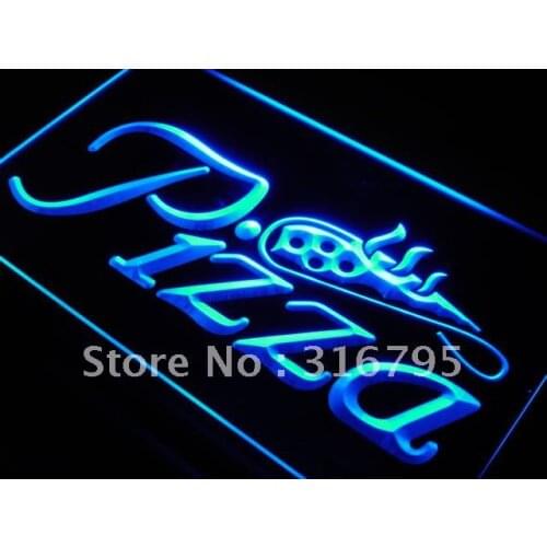 I127 Pizza Shop Slice Display Shop NR LED Neon Light Light Signs On/Off Switch 20+ Colors 5 Sizes