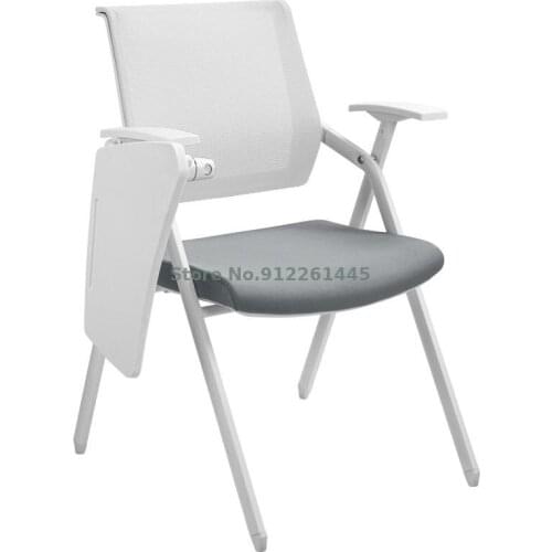 Training chair with table board with writing board folding school table and chair one office staff conference room meeting chair
