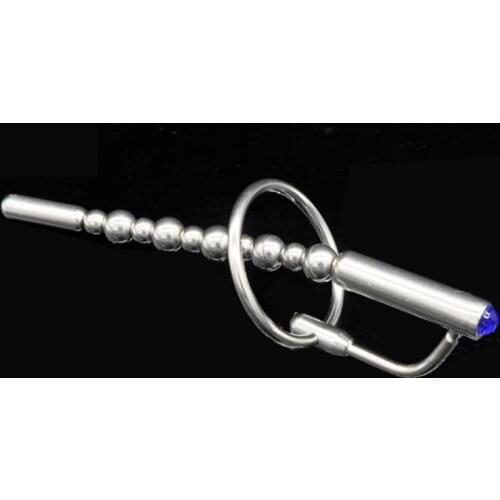 Stainless Steel Sounding Urethra Beads Insertion Penis Jewelry Cock Ring Urethral Sound Dilators Penis Plug Sex Toys For Men