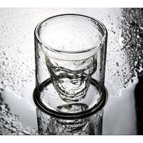 3 Sizes Skull Wine Glass Mug Beer Whiskey Shot Double Glass Cup Vodka Drinking Bar Club Beer Wine Glass accessories Halloween