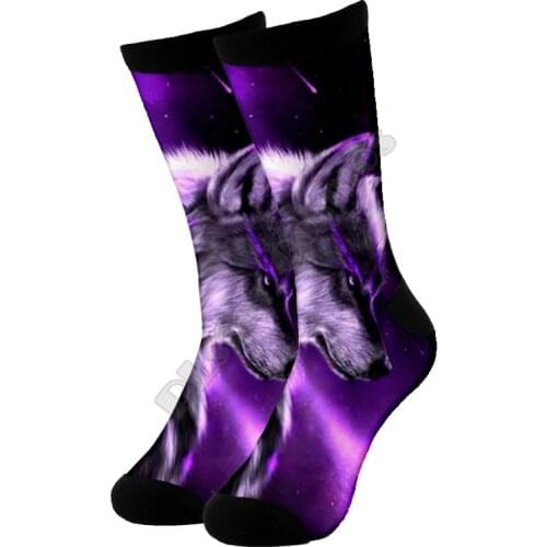 Wolf High Socks 3d Printed Men For Women Funny socks fashion long Socks 03