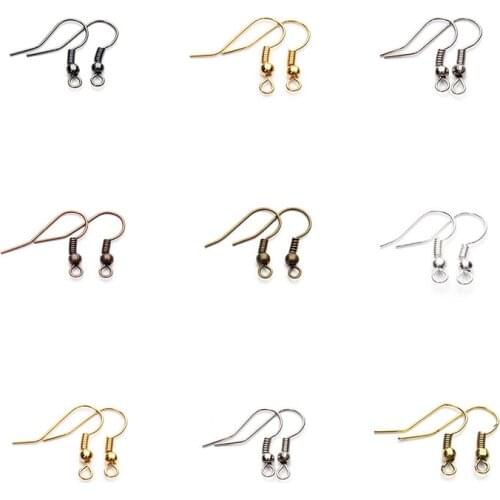 200pcs/lot 17x20mm DIY Earring Findings Earring Hooks Wires Findings Iron Metal Ear Hook Clasp Fit DIY Jewelry Earring Making