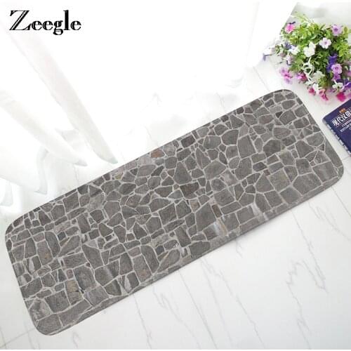 Zeegle 3D Stone Doormat Living Room Carpet Kitchen Rugs Bath Mats Outdoor Children Kids Bedroom Non-slip Carpet Home Decor