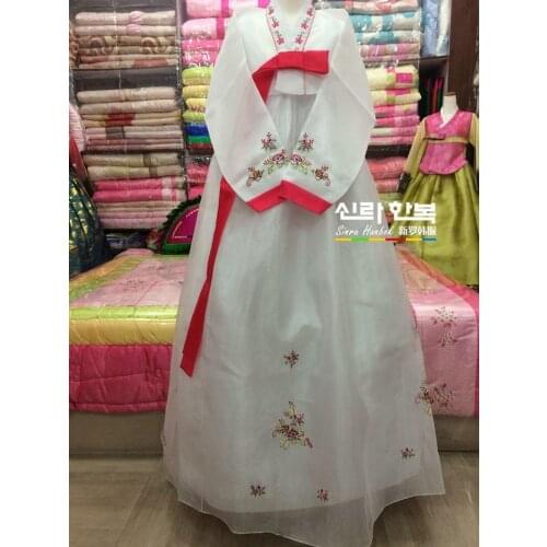 Ladies Hanbok Improved Hanbok Korean Traditional Womens Clothing High-quality Hand-embroidered Rayon Hanbok