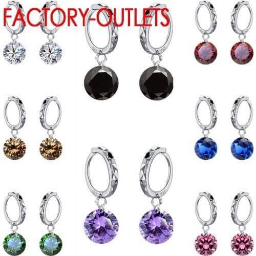 Factory Price Hanging Cubic Zircon Earrings For Women & Young With Green Stone 925 Sterling Silver Earring Amazing Discount