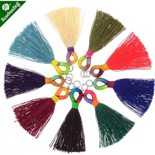 10pcs 5cm Short Handmade Tassels,tassels for jewelry making,pantone colors,Mini Jewelry Tassel
