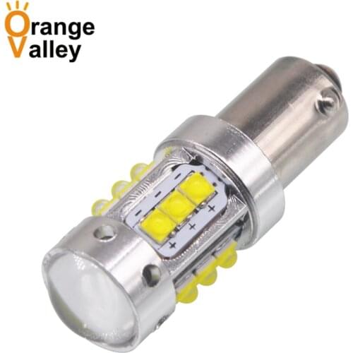 2pcs BAY9S BA9S BAX9S XBD H6W 16 Chips Led White Canbus Error Free LED Reverse Lights 80W White