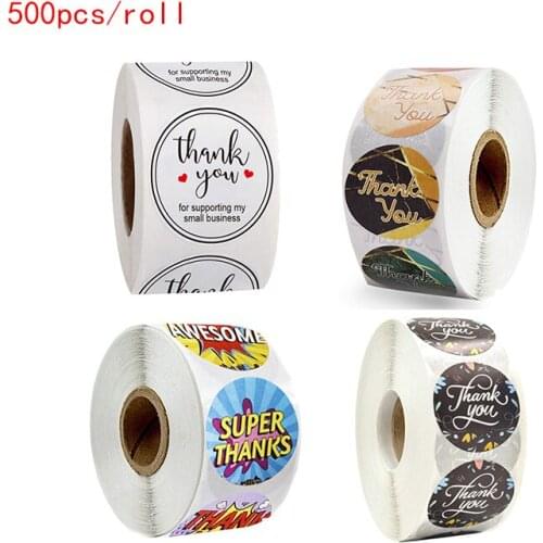 25mm Thank You Roll Stickers Letter Stickers Thank You For Supporting My Small Business Super Thanks Gift Packing Stickers