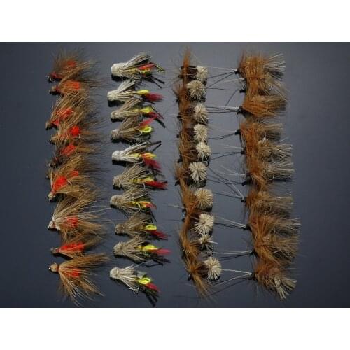 40Pcs Grasshopper Dry Flies Terrestrial fly Trout Fly Fishing Lures