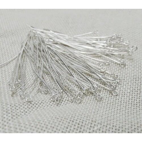 60MM 50MM head pin eye pins flat head pins needles DIY Jewelry making Findings earring bracelet necklace beads pearl materials