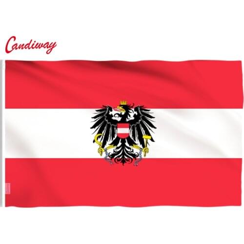 3X5 feet AUSTRIA WITH EAGLE FLAG AUSTRIAN CREST indoor Outdoor Office/Activity/parade/Festival/Home Decoration