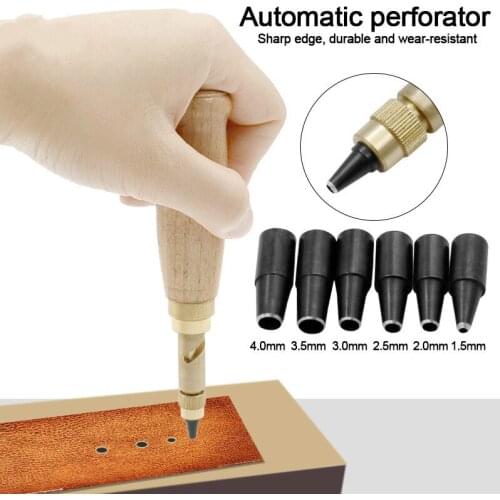 Automatic Belt Punch DIY Leather Hole Metal Punch Eyelet Tool for Punching Holes Belt Hole Puncher Snap Button Base Rivet Tools