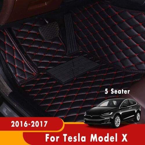 For Tesla Model X 2016 2017 (5 seats) Car Floor Mats Carpets Custom Covers Auto Interior Accessories Front Rear Floorliners