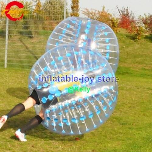 Free air shipping blue dots inflatable bubble balls for sale, commercial use inflatable bumper ball air body zorb ball for sale
