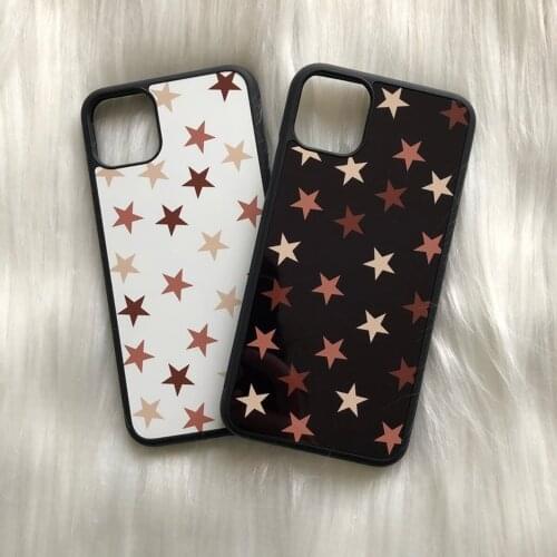 Krajews Brown & Beige stars coque Phone Case for iPhone 12 mini 5 6S 7 8 PLUS X XS XR 11 PRO MAX SE 2020 Back Cover Funda Shell