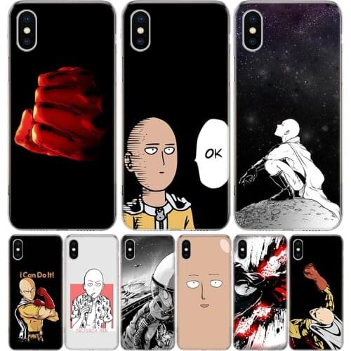 One Punch Man Anime Cover Phone Case For Iphone 11 12 Mini Pro 7 6 X 8 6S Plus XS MAX + XR 5S SE 10 9 Art TPU Coque Capa Shell