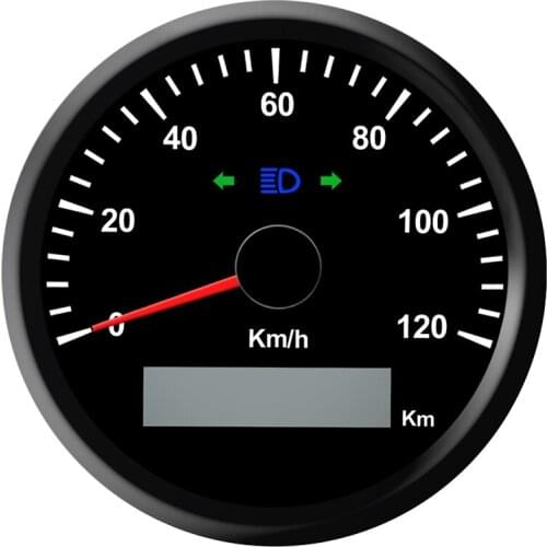 Digital Motorcycle GPS Speedometer waterproof Speedomete Black Panel Stainless Steel Bezel fit Motorcycle Car Boat Truck 12V 24V