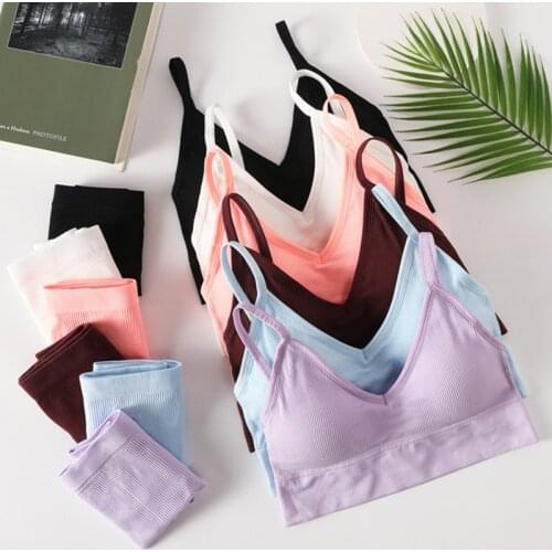 Women Bra and Panty Set Push Up Bra Female Lingerie Set Sexy Active Bra Fitness Crop Top Seamless Underwear Set