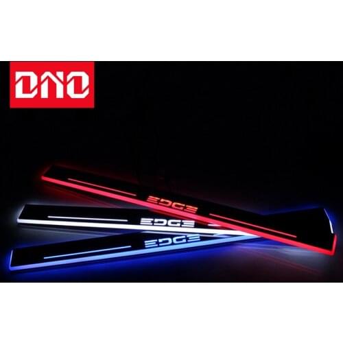 DNO Trim Pedal LED Car Light Door Sill Scuff Plate Pathway Dynamic Streamer Welcome Lamp For Ford Edge 2015 2016 2017 2018