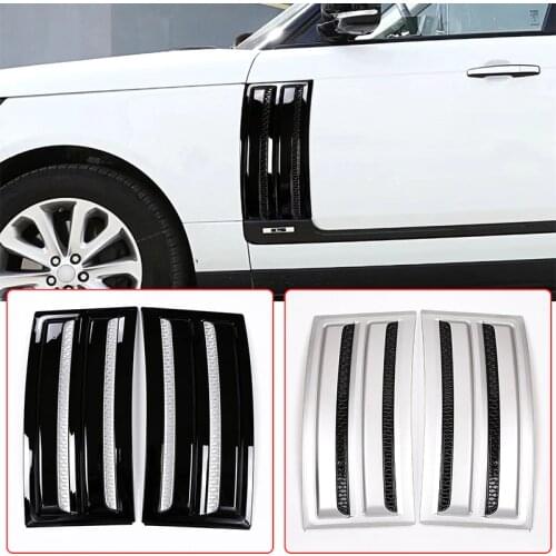 2pcs Car Parts Side Door Fender Air Vents Kit Cover Trim ABS Chrome For Land Rover Range Rover Vogue SVO 2013-2020 Car Accessory