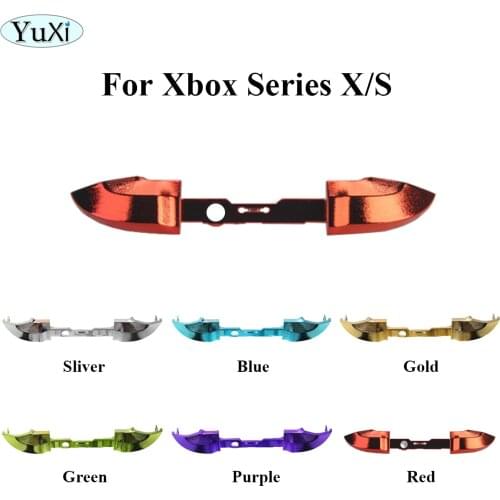YuXi Full Sets Chrome Button Replacement For Xbox Series X S Controller Dpad ABXY LB RB LT RT Trigger Grips stick Buttons Parts