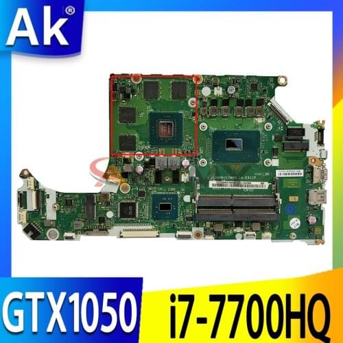 LA-E911P Laptop motherboard For Acer A715-71G original mainboard I7-7700HQ GTX1050