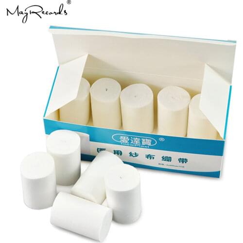 Hot Sale Free Shipping 10Rolls 6cmX6m Medical Gauze Bandage Gauze Roll First Aid Medical Supplies Health Care Dressing