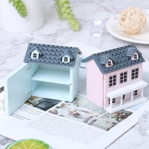 1:12 Dollhouse Miniatuur Houten Huisje Model Mooie Villa Poppenhuis Decor