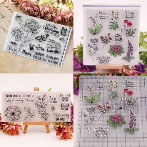 New Vintage Butterfly Valley Flower Leaves decor stamp sponge rubber stamps for scrapbooking stationery DIY craft standard stamp