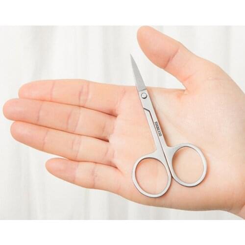 Eyebrow Shaping Scissors Anti-dust Ergonomic Stainless Steel Nose Hair Eyelash Trimmer for Home
