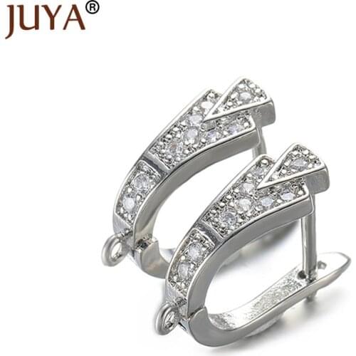 Wholesale Creative Earrings Hooks Fittings Accessories Earwire Hooks Clasps DIY Crystal Pearl Tassel Earring Findings Components