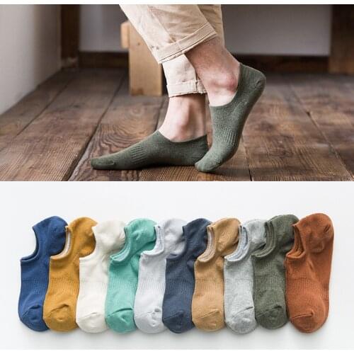 PEONFLY 10 Colors Summer Mesh Breathable Short Sock Slippers Men Soild Non-slip Silicone Socks Mens Ankle Invisible Boat Socks