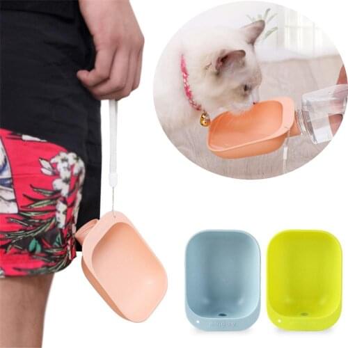 Pet Outdoor Bowl Travel Water Bottle Plastic Drinking Water Dispenser Dog Portable Feeder Connected With Mineral Water Device
