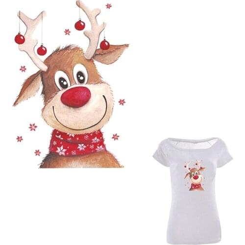Christmas patches clothing t-shirt dresses diy decor iron-on appliques transfers