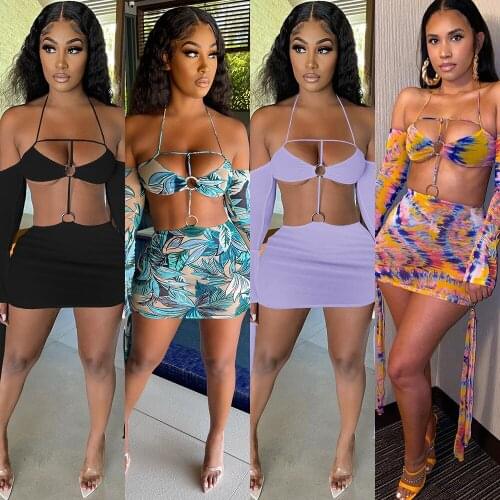 Sexy Bandage Dress Long Sleeve Halter Bodycon Mini Summer Light Dresses Urban Off Shoulder Party Outfit Sundress 2021