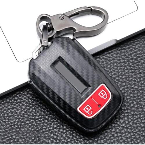 Carbon fiber Silicone Car key Cover Case For ISUZU D-MAX DMAX Truck MUX 2015 2017 2018 2020 Smart Remote Key Protect Shell